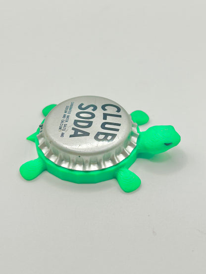Club Soda (Vintage) - Bottle Cap Magnet Turtle Shell Shocked Art