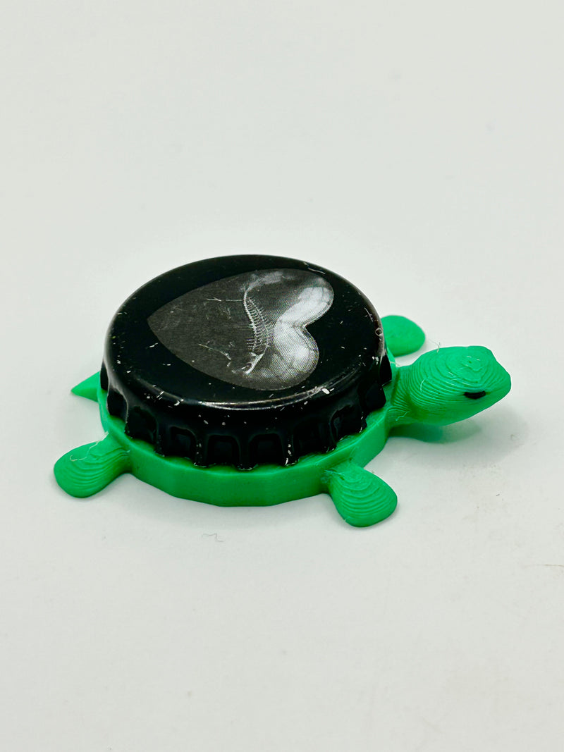 Bell's Black Hearted Ale (Trout Skeleton) - Bottle Cap Magnet Turtle Shell Shocked Art