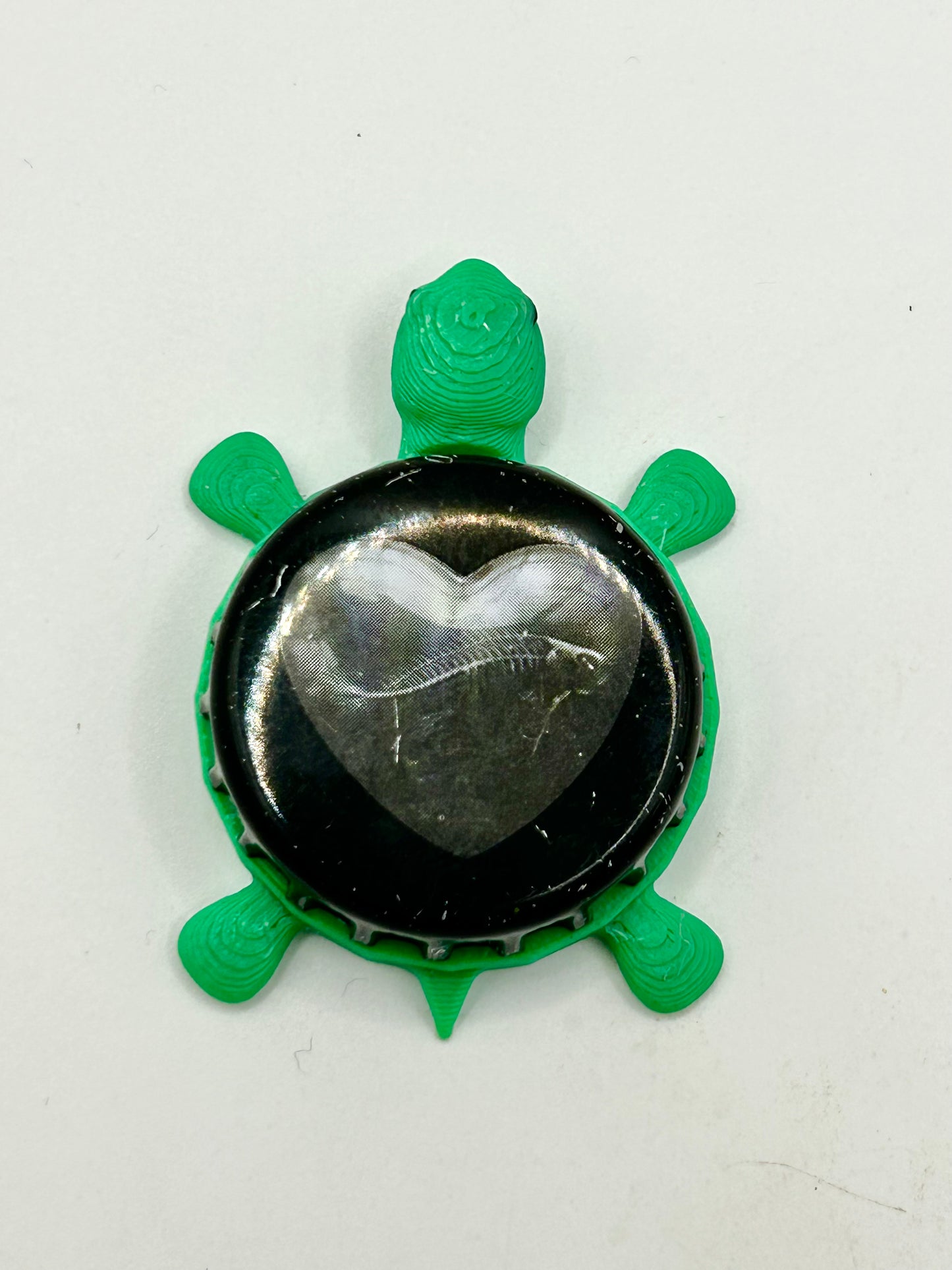 Bell's Black Hearted Ale (Trout Skeleton) - Bottle Cap Magnet Turtle Shell Shocked Art