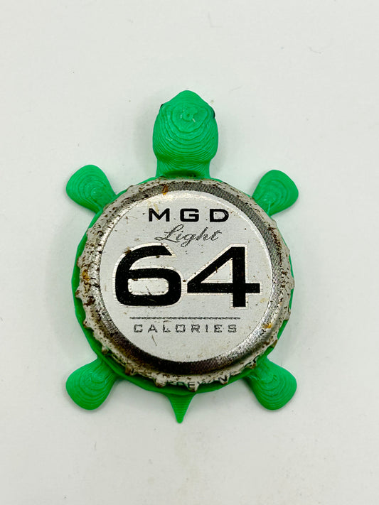 Miller MGD Light 64 - Bottle Cap Magnet Turtle