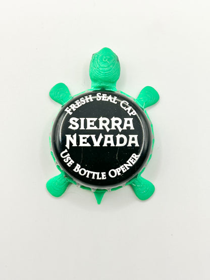 Sierra Nevada (Black Cap) - Bottle Cap Magnet Turtle Shell Shocked Art