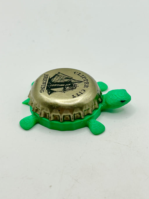 Clipper City Brewing - Bottle Cap Magnet Turtle Shell Shocked Art