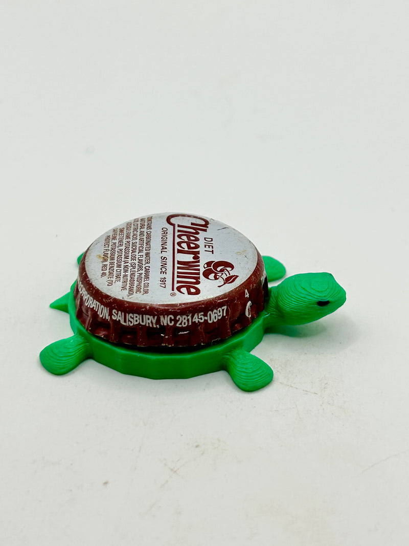 Diet Cheerwine (Maroon) - Bottle Cap Magnet Turtle (Copy) Shell Shocked Art