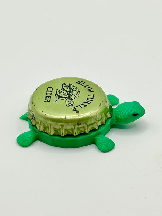 Slow Turtle Cider - Bottle Cap Magnet Turtle Shell Shocked Art