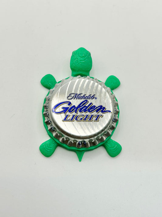 Michelob Golden Light - Bottle Cap Magnet Turtle