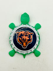 Chicago Bears - Bottle Cap Magnet Turtle (Copy) Shell Shocked Art