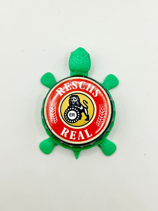 Reschs Real Lager - Bottle Cap Magnet Turtle