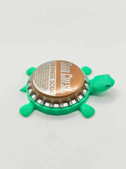 Sun Crest Orange Soda (Vintage) - Bottle Cap Magnet Turtle Shell Shocked Art