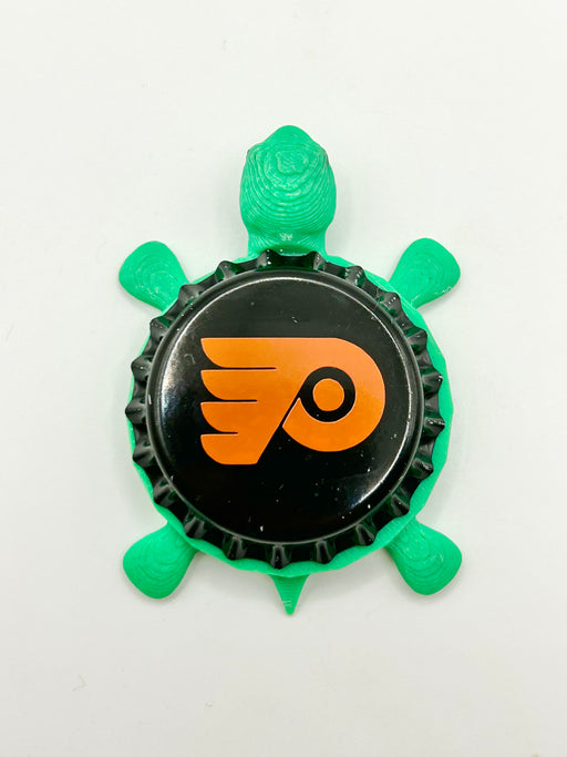 Philadelphia Flyers - Bottle Cap Magnet Turtle Shell Shocked Art