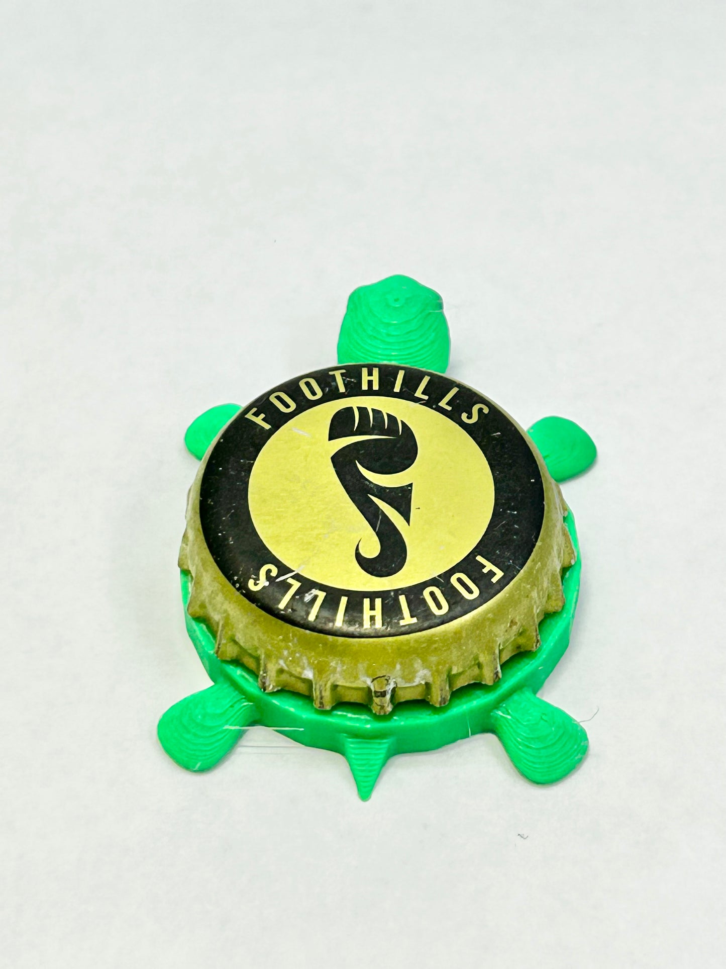 Foothills Brewery - Bottle Cap Magnet Turtle