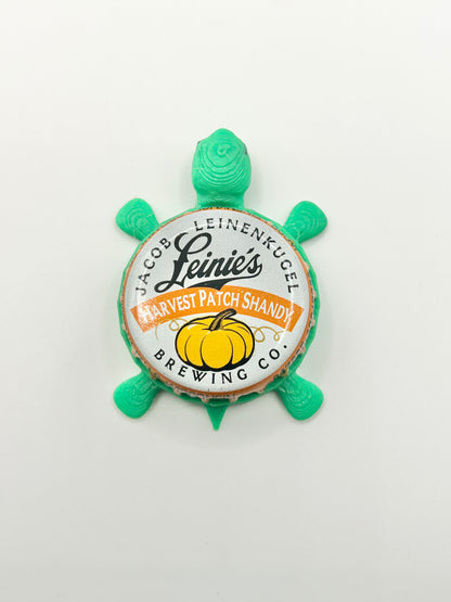 Leinenkugel's Harvest Patch Shandy (Vintage) - Bottle Cap Magnet Turtle Shell Shocked Art