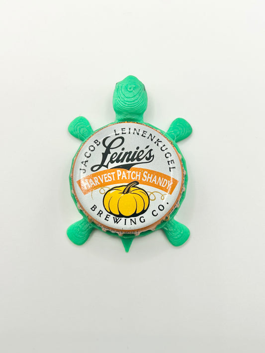 Leinenkugel's Harvest Patch Shandy (Vintage) - Bottle Cap Magnet Turtle