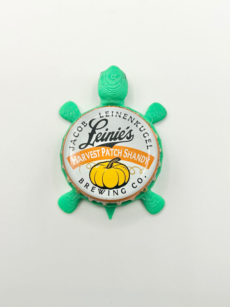 Leinenkugel's Harvest Patch Shandy (Vintage) - Bottle Cap Magnet Turtle Shell Shocked Art