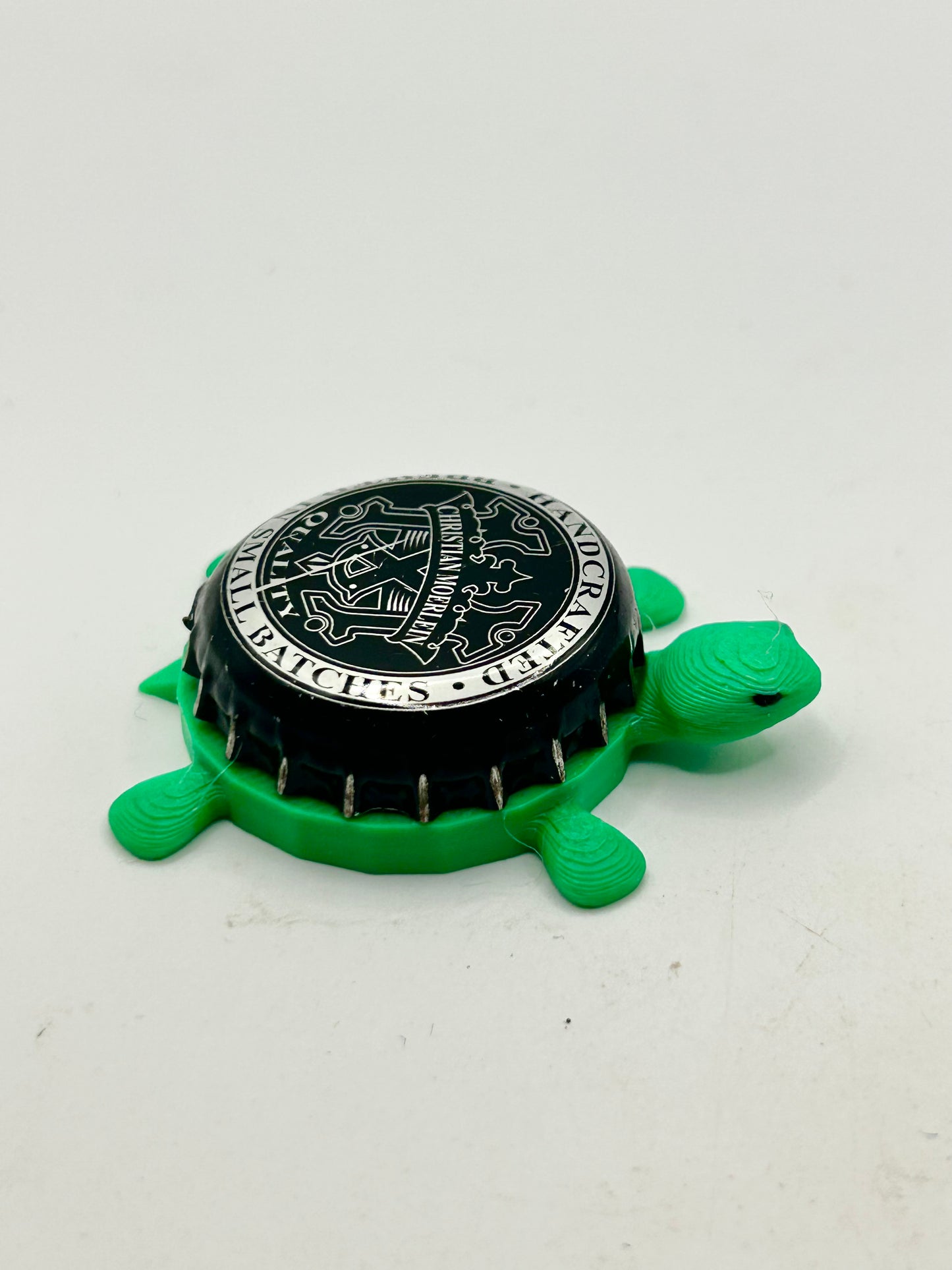 Christian Moerlein Brewing - Bottle Cap Magnet Turtle Shell Shocked Art