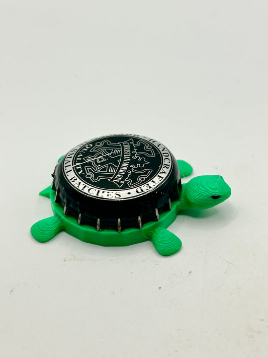 Christian Moerlein Brewing - Bottle Cap Magnet Turtle Shell Shocked Art
