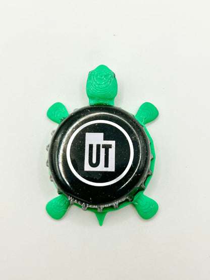 Wasatch Brewing - Bottle Cap Magnet Turtle Shell Shocked Art