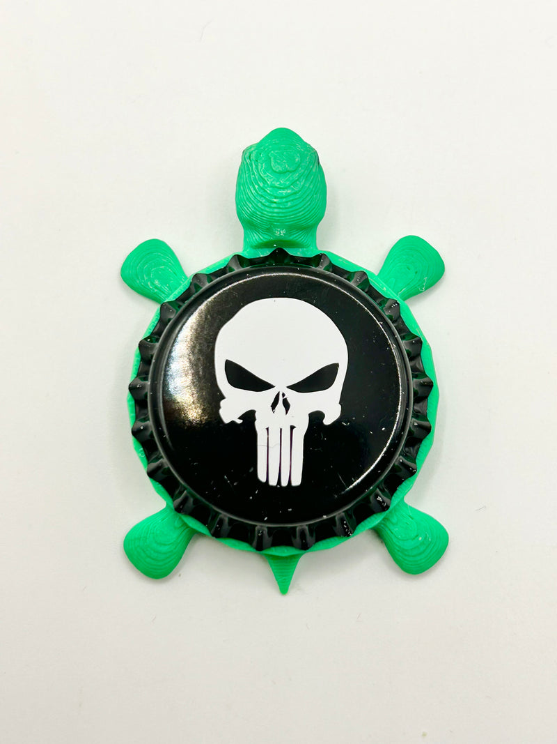 Punisher - Bottle Cap Magnet Turtle Shell Shocked Art