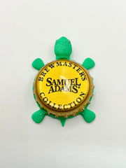Sam Adams Brewmaster’s Collection - Bottle Cap Magnet Turtle Shell Shocked Art
