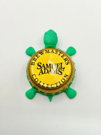 Sam Adams Brewmaster’s Collection - Bottle Cap Magnet Turtle Shell Shocked Art