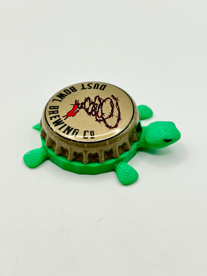 Dust Bowl Brewing - Bottle Cap Magnet Turtle Shell Shocked Art