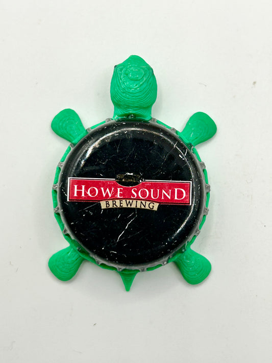 Howe Sound Brewing - Bottle Cap Magnet Turtle Shell Shocked Art