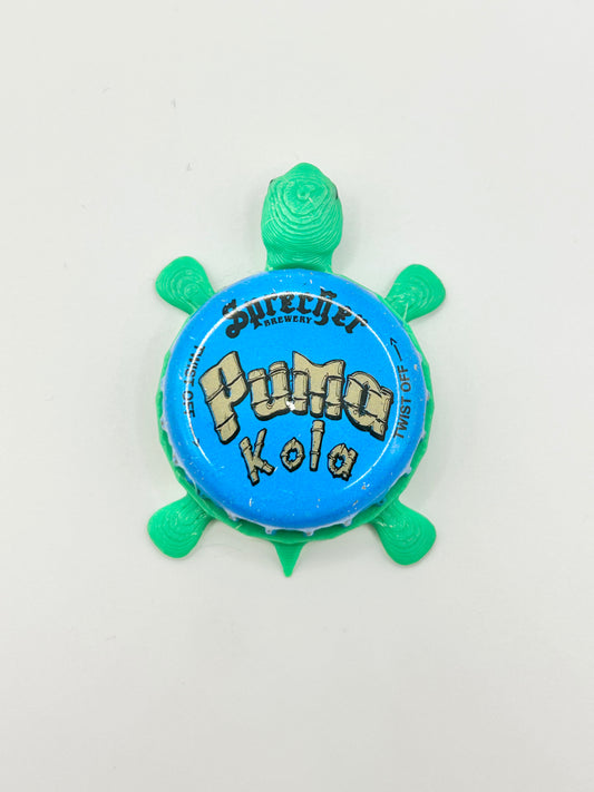 Sprecher Puma Kola (Gray Text) - Bottle Cap Magnet Turtle