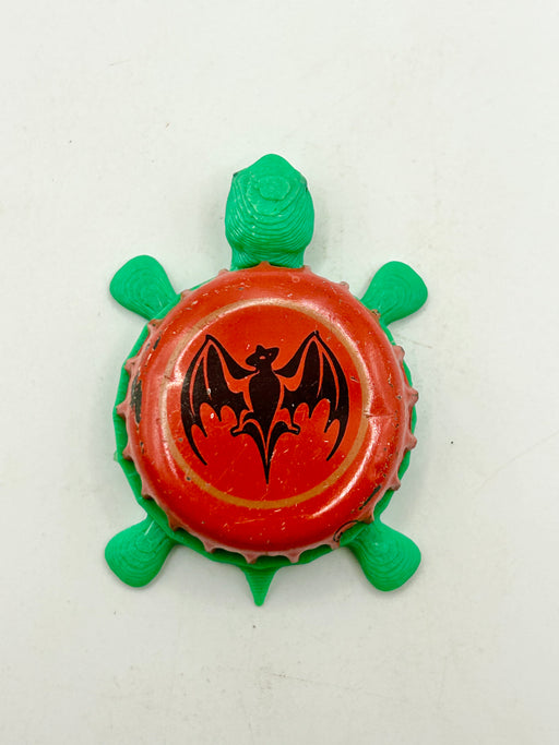 Bacardi Bat (Red) - Bottle Cap Magnet Turtle Shell Shocked Art