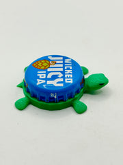 Wicked Juicy IPA (Light Blue) - Bottle Cap Magnet Turtle Shell Shocked Art