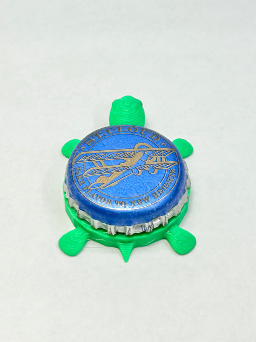 St Cloud Brewing - Bottle Cap Magnet Turtle Shell Shocked Art