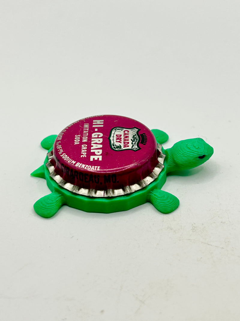 Hi-Grape Soda (Canada Dry) - Bottle Cap Magnet Turtle Shell Shocked Art