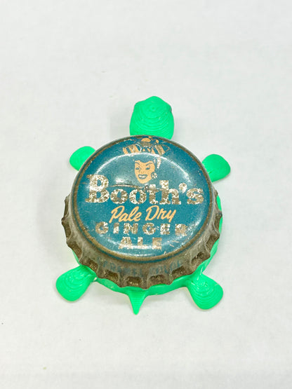 Booth’s Ginger Ale Soda (Vintage) - Bottle Cap Magnet Turtle Shell Shocked Art
