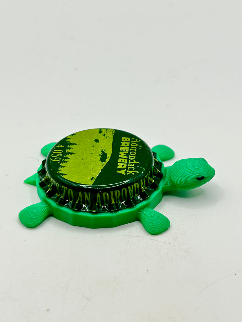 Adirondack Brewery (4,059 ft) - Bottle Cap Magnet Turtle Shell Shocked Art