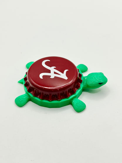 Alabama Crimson Tide - Bottle Cap Magnet Turtle Shell Shocked Art
