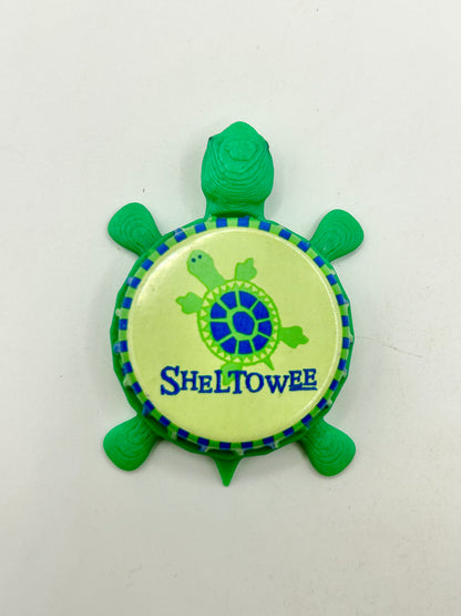 Sheltowee Brewing - Bottle Cap Magnet Turtle Shell Shocked Art