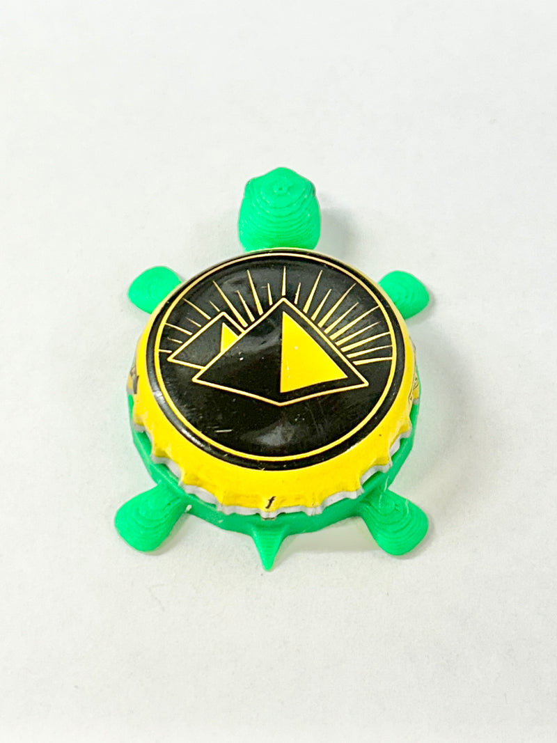 Pyramid Brewing - Bottle Cap Magnet Turtle Shell Shocked Art