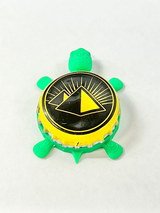 Pyramid Brewing - Bottle Cap Magnet Turtle Shell Shocked Art