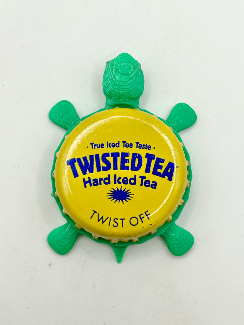 Twisted Tea (Yellow) - Bottle Cap Magnet Turtle Shell Shocked Art
