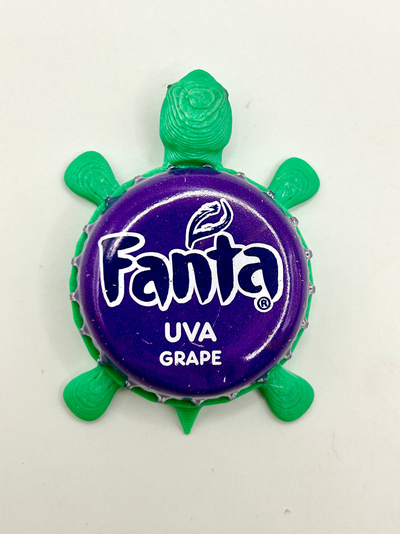 Fanta Grape (Vintage) - Bottle Cap Magnet Turtle (Copy) Shell Shocked Art
