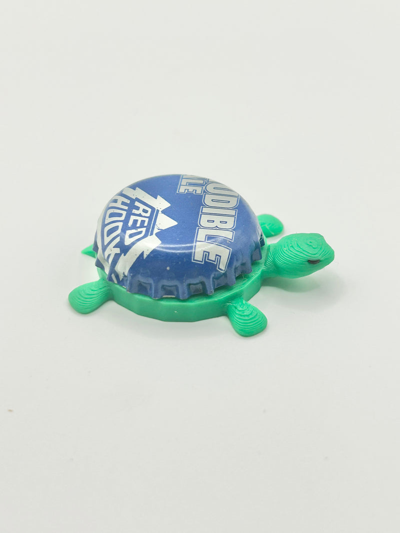 Red Hook Audible Ale (Blue) - Bottle Cap Magnet Turtle Shell Shocked Art