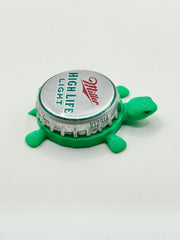 Miller High Life Light (Vintage) - Bottle Cap Magnet Turtle Shell Shocked Art
