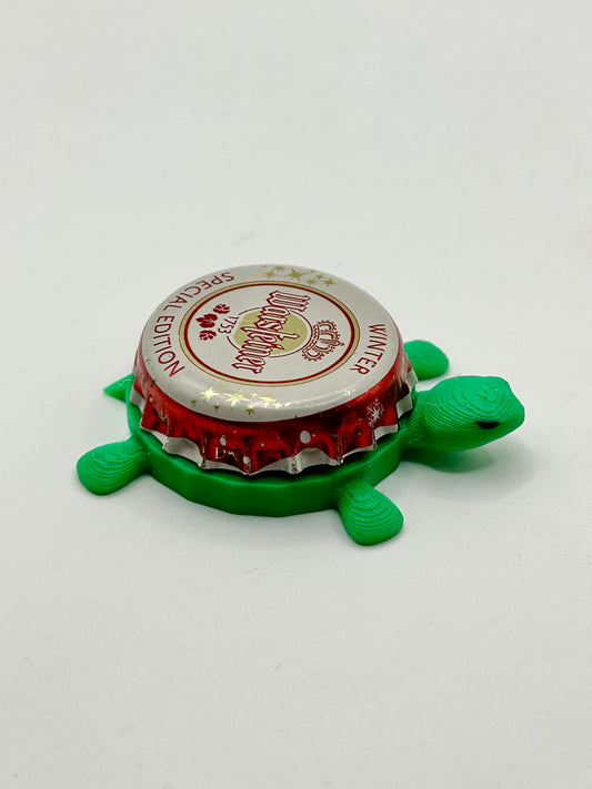 Warsteiner Winter (Special Edition) - Bottle Cap Magnet Turtle Shell Shocked Art
