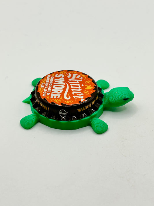Shiner S’more Chocolate Marshmallow Ale - Bottle Cap Magnet Turtle