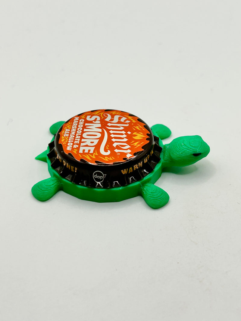 Shiner S’more Chocolate Marshmallow Ale - Bottle Cap Magnet Turtle Shell Shocked Art