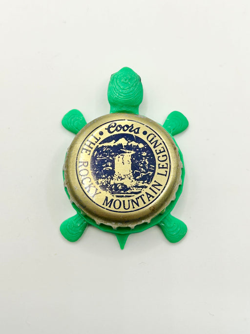Coors - The Rocky Mountain Legend - Bottle Cap Magnet Turtle Shell Shocked Art