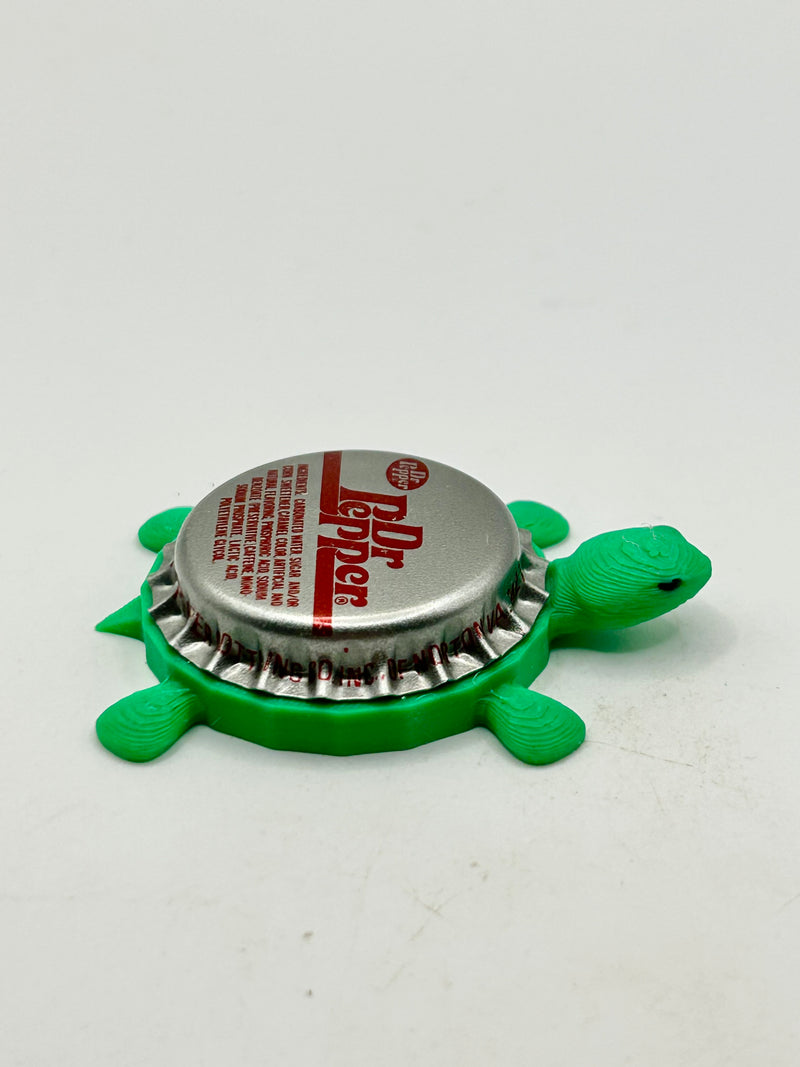 Dr Pepper Soda (Vintage, Red Line) - Bottle Cap Magnet Turtle Shell Shocked Art