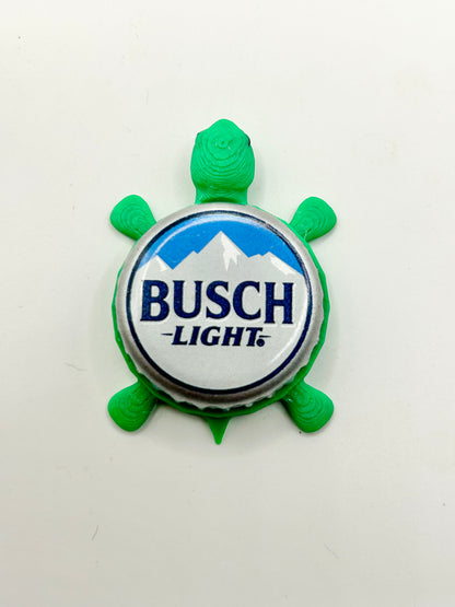Busch Light (Mountains) - Bottle Cap Magnet Turtle Shell Shocked Art