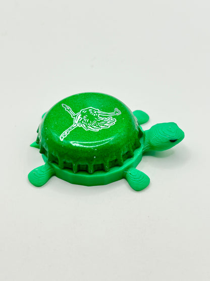 Resignation Brewing - Bottle Cap Magnet Turtle Shell Shocked Art