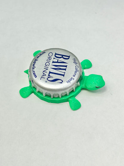 Bawls Original Soda - Bottle Cap Magnet Turtle Shell Shocked Art
