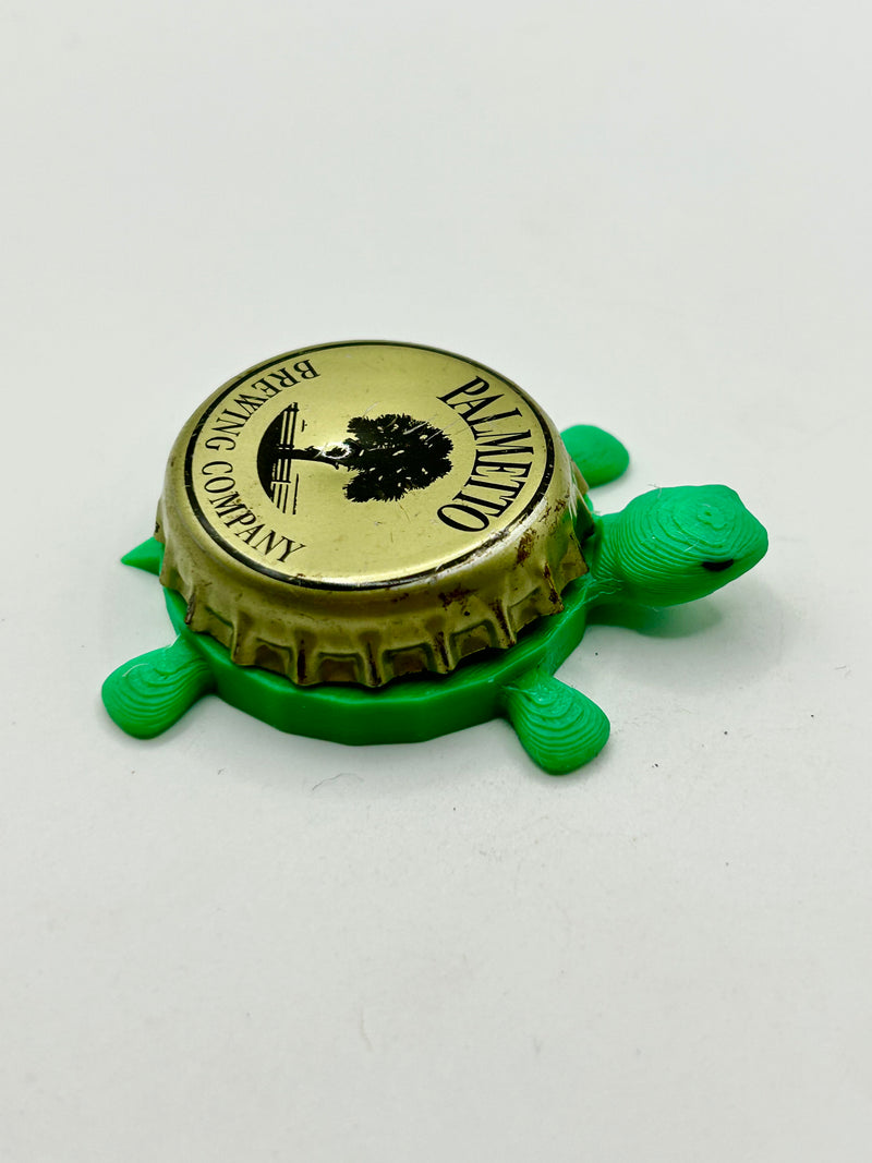 Palmetto Brewing - Bottle Cap Magnet Turtle Shell Shocked Art