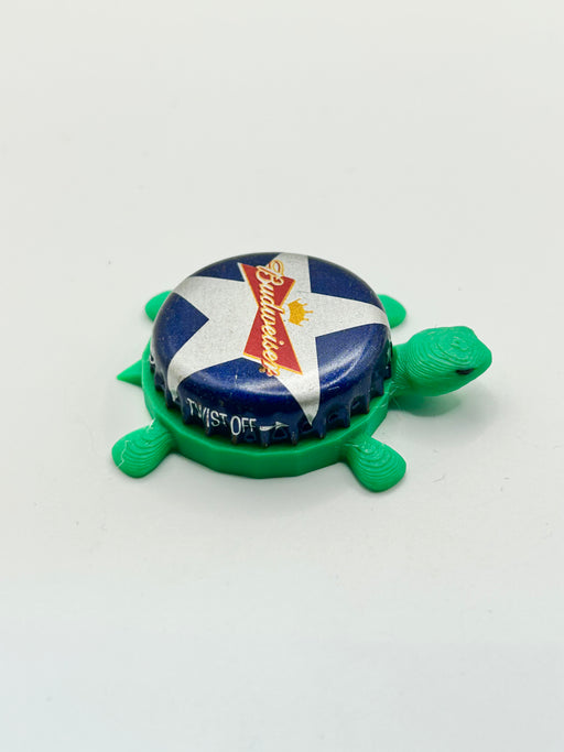 Budweiser Patriotic (Blue and White Star) - Bottle Cap Magnet Turtle Shell Shocked Art